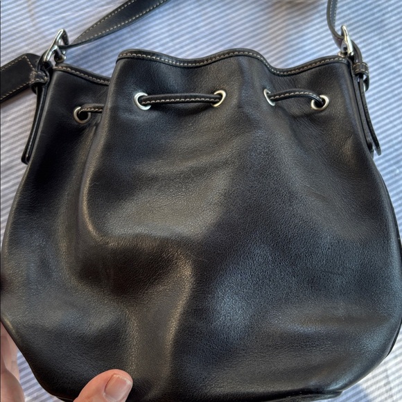 Vintage Coach Dark Brown Leather Bucket Purse - Picture 2 of 6